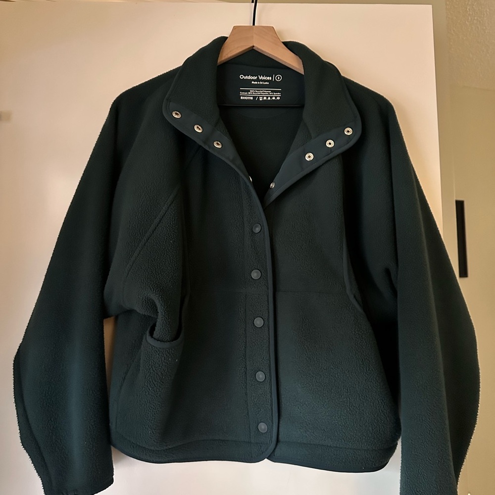 Outdoor voices Recfleece snap jacket